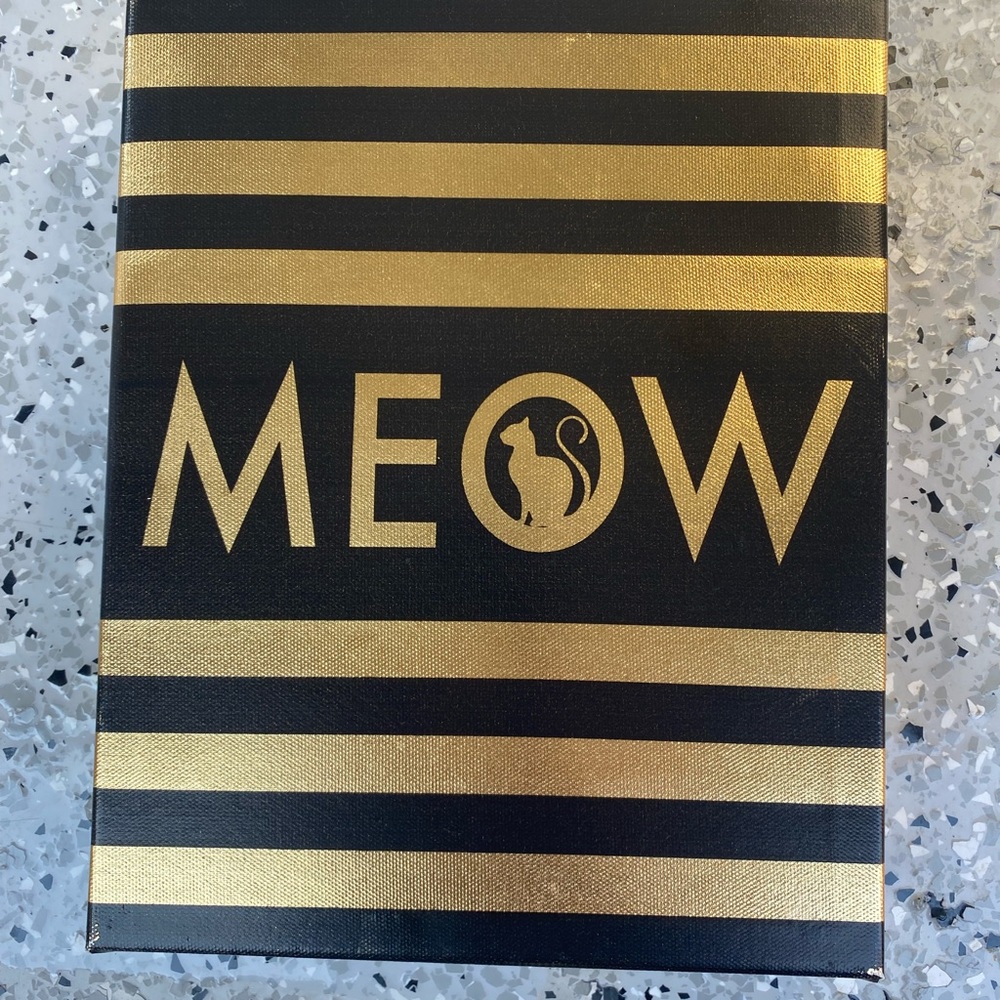 Black and Gold Striped MEOW Box